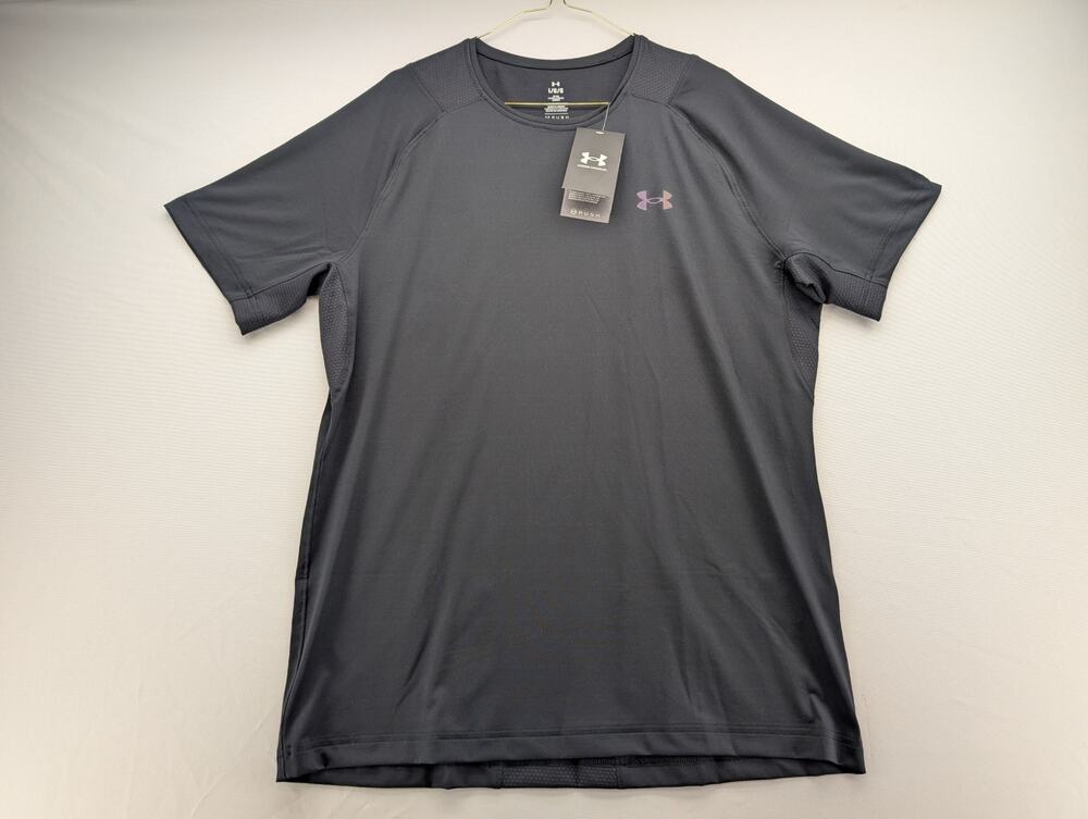 NWT Under Armour UA Vanish Elite Vent Men's Short Sleeve Shirt in Black sz Large
